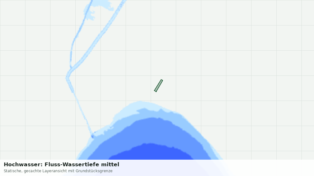 Statische Kartenansicht: Hochwasser: Fluss-Wassertiefe mittel