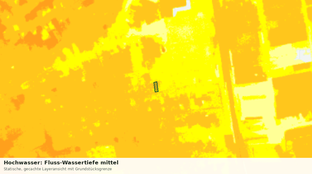 Statische Kartenansicht: Hochwasser: Fluss-Wassertiefe mittel