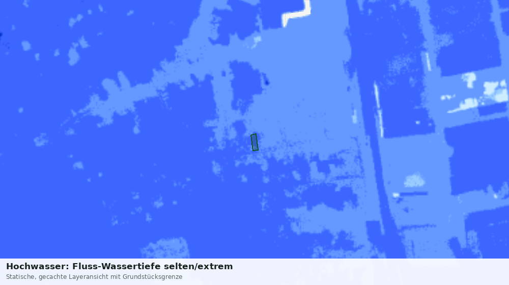 Statische Kartenansicht: Hochwasser: Fluss-Wassertiefe selten/extrem