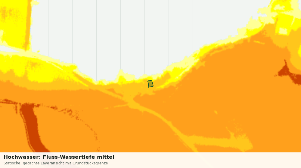 Statische Kartenansicht: Hochwasser: Fluss-Wassertiefe mittel