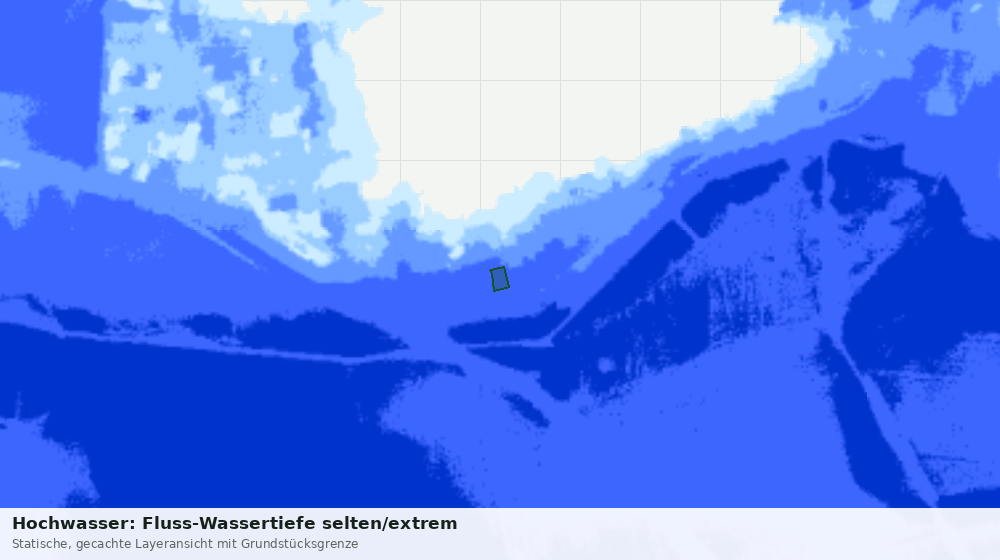 Statische Kartenansicht: Hochwasser: Fluss-Wassertiefe selten/extrem