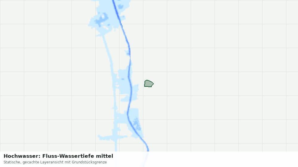 Statische Kartenansicht: Hochwasser: Fluss-Wassertiefe mittel