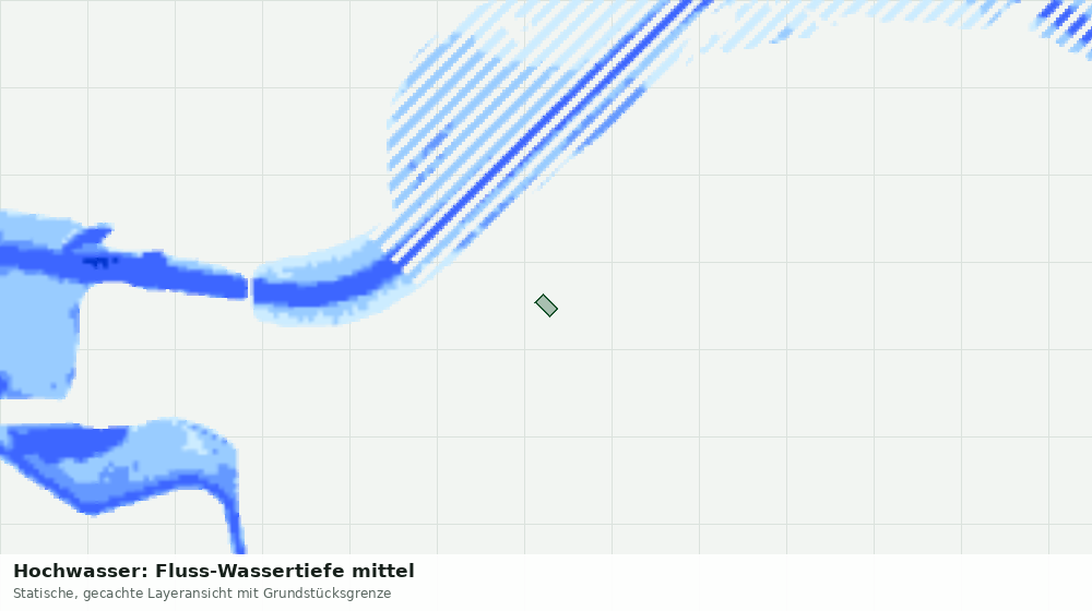 Statische Kartenansicht: Hochwasser: Fluss-Wassertiefe mittel