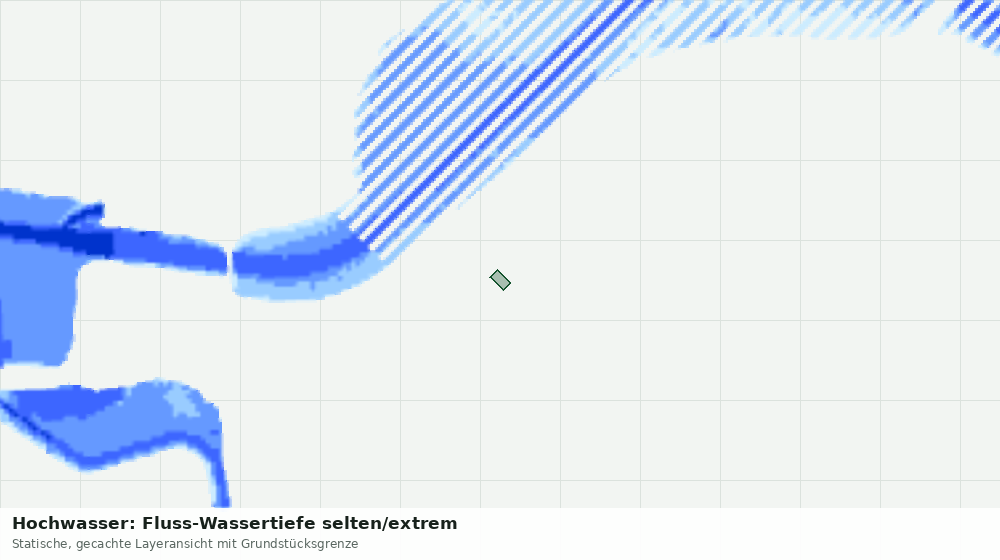 Statische Kartenansicht: Hochwasser: Fluss-Wassertiefe selten/extrem