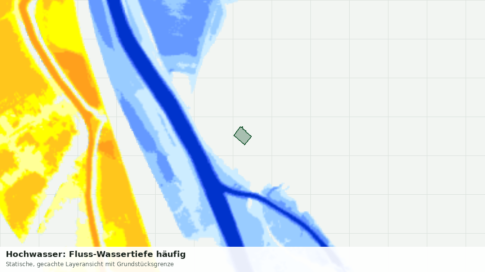 Statische Kartenansicht: Hochwasser: Fluss-Wassertiefe häufig