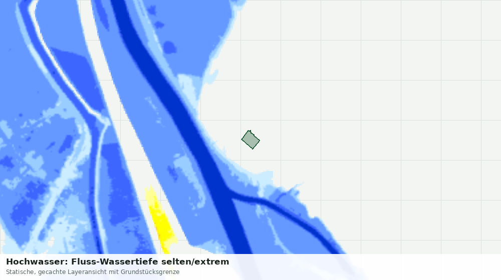 Statische Kartenansicht: Hochwasser: Fluss-Wassertiefe selten/extrem