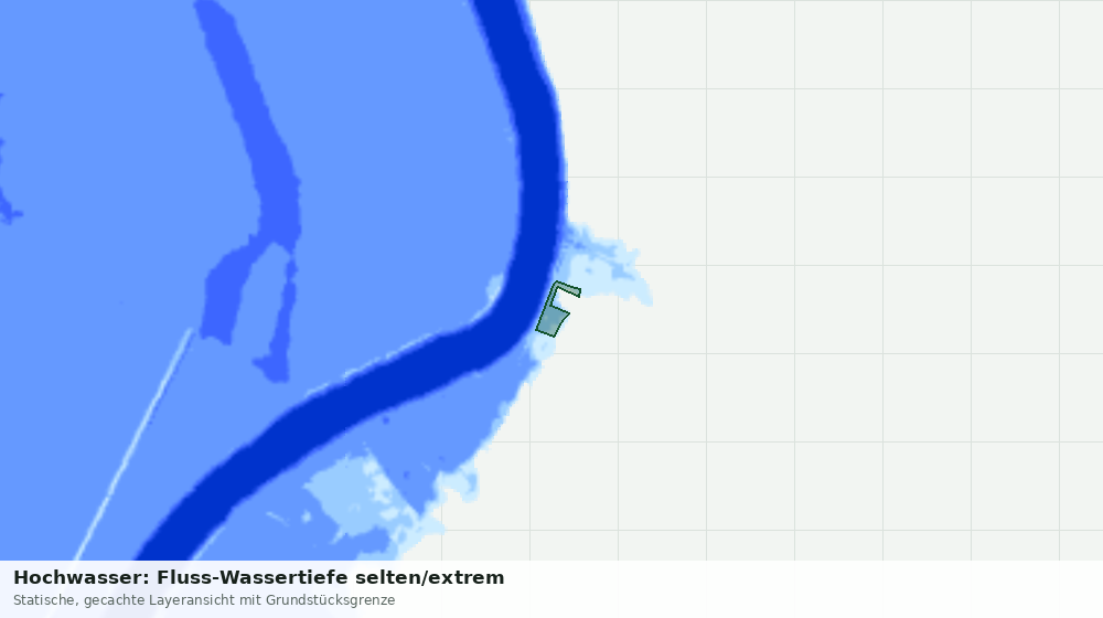 Statische Kartenansicht: Hochwasser: Fluss-Wassertiefe selten/extrem