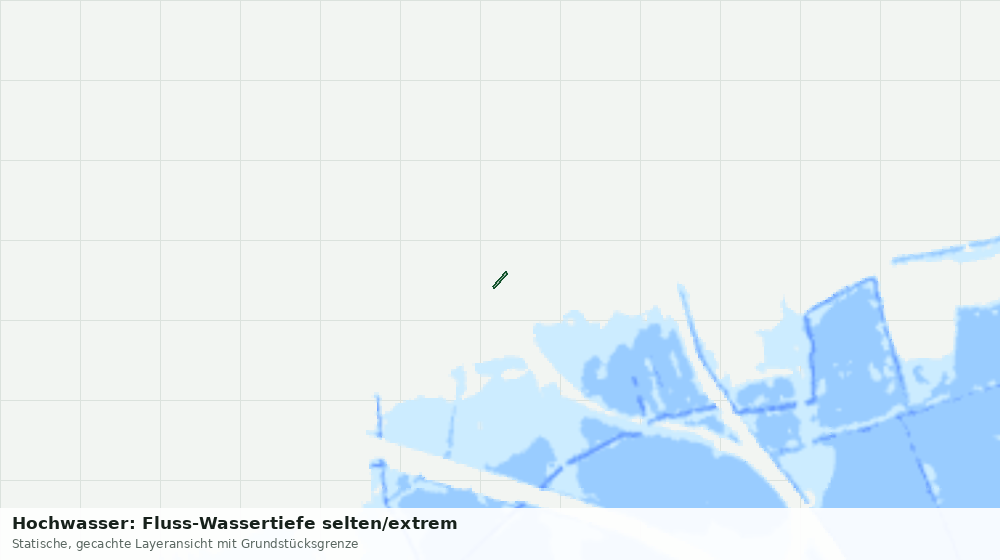 Statische Kartenansicht: Hochwasser: Fluss-Wassertiefe selten/extrem