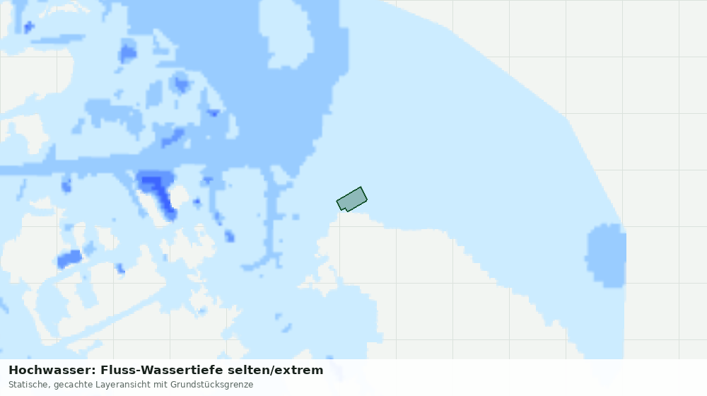 Statische Kartenansicht: Hochwasser: Fluss-Wassertiefe selten/extrem