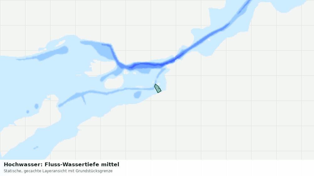Statische Kartenansicht: Hochwasser: Fluss-Wassertiefe mittel