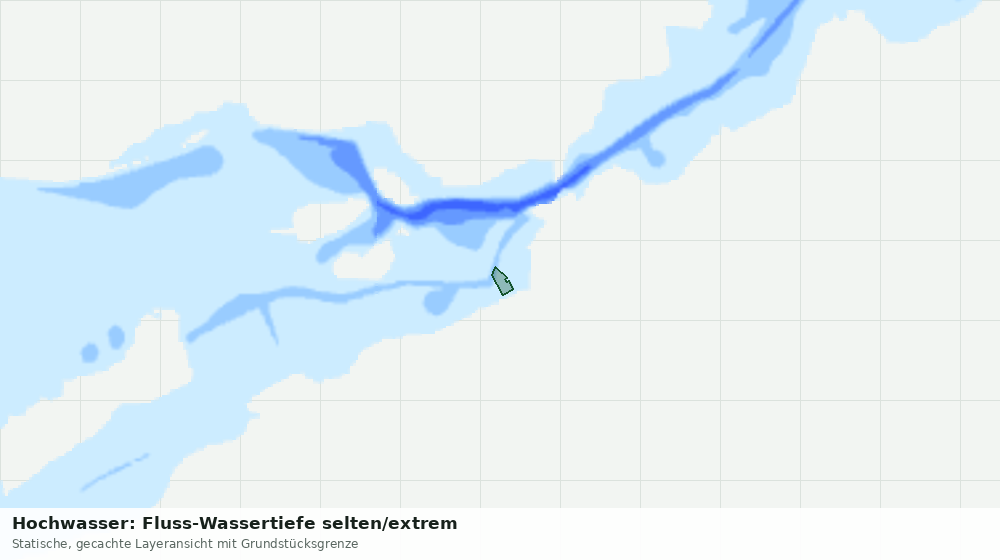 Statische Kartenansicht: Hochwasser: Fluss-Wassertiefe selten/extrem