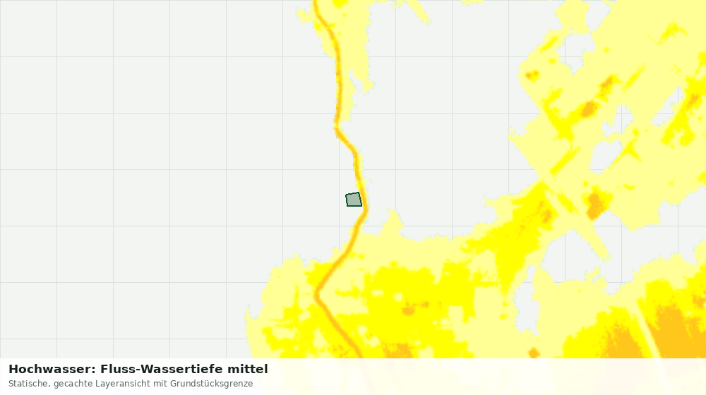 Statische Kartenansicht: Hochwasser: Fluss-Wassertiefe mittel
