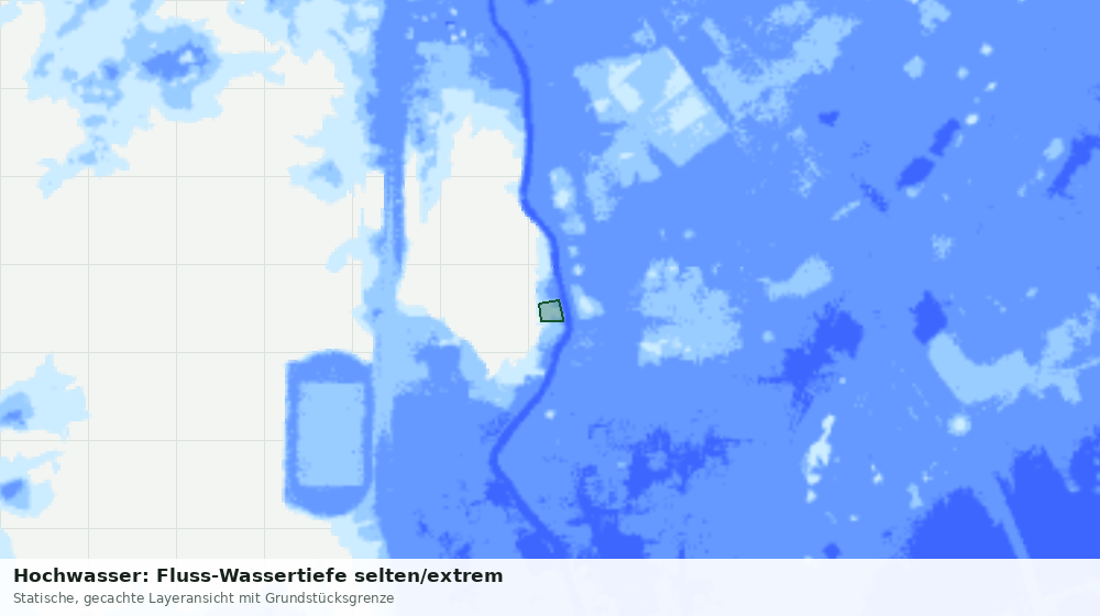 Statische Kartenansicht: Hochwasser: Fluss-Wassertiefe selten/extrem
