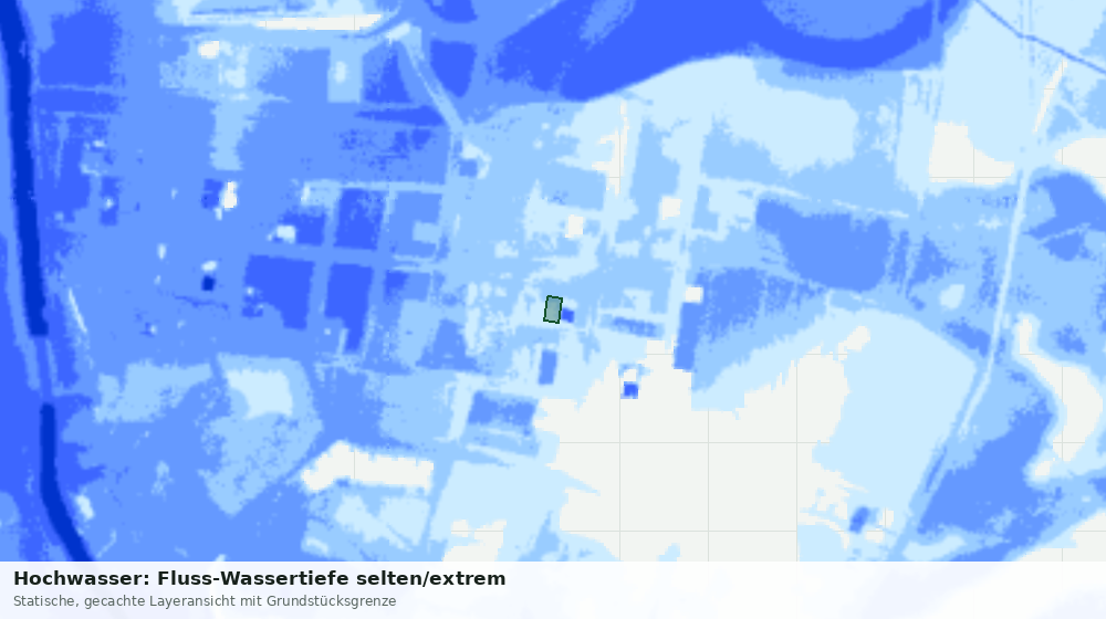 Statische Kartenansicht: Hochwasser: Fluss-Wassertiefe selten/extrem