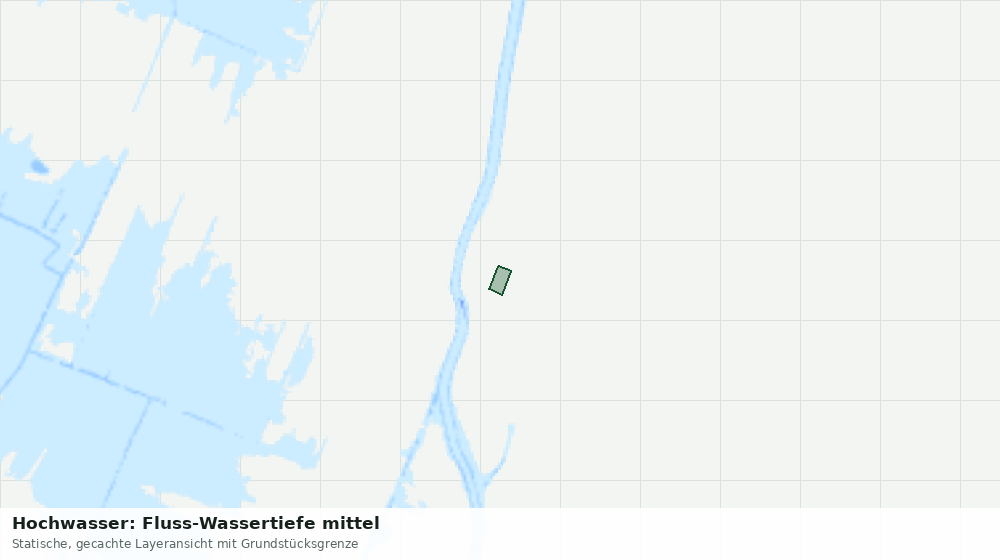 Statische Kartenansicht: Hochwasser: Fluss-Wassertiefe mittel