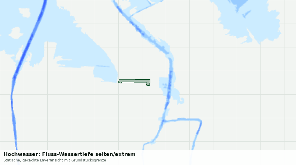 Statische Kartenansicht: Hochwasser: Fluss-Wassertiefe selten/extrem