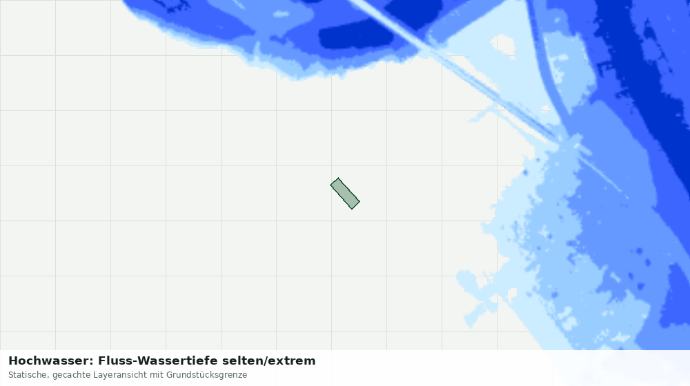 Statische Kartenansicht: Hochwasser: Fluss-Wassertiefe selten/extrem