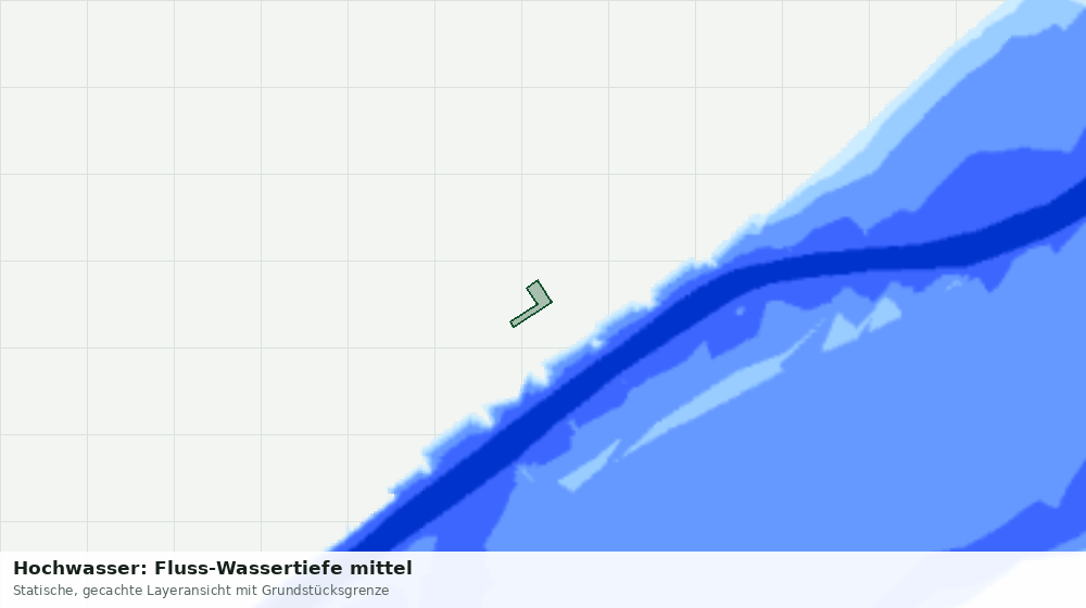 Statische Kartenansicht: Hochwasser: Fluss-Wassertiefe mittel