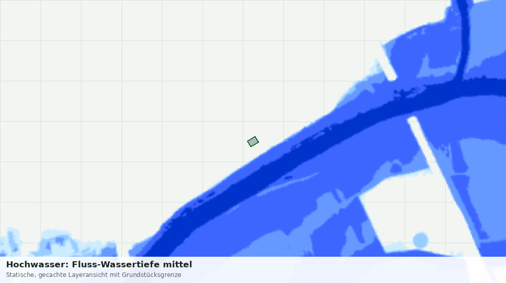 Statische Kartenansicht: Hochwasser: Fluss-Wassertiefe mittel