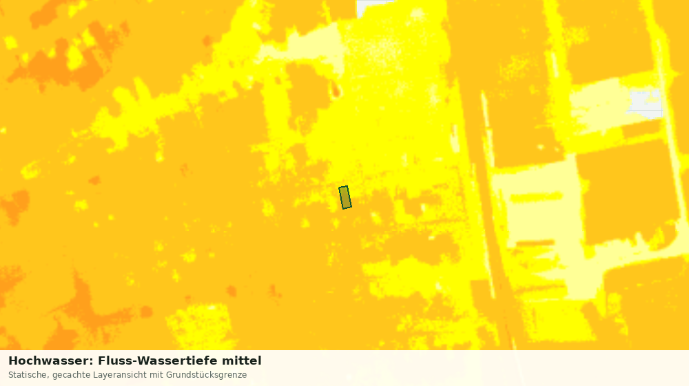 Statische Kartenansicht: Hochwasser: Fluss-Wassertiefe mittel