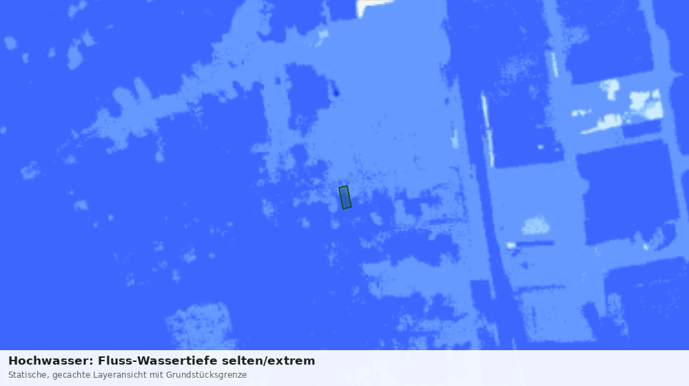 Statische Kartenansicht: Hochwasser: Fluss-Wassertiefe selten/extrem