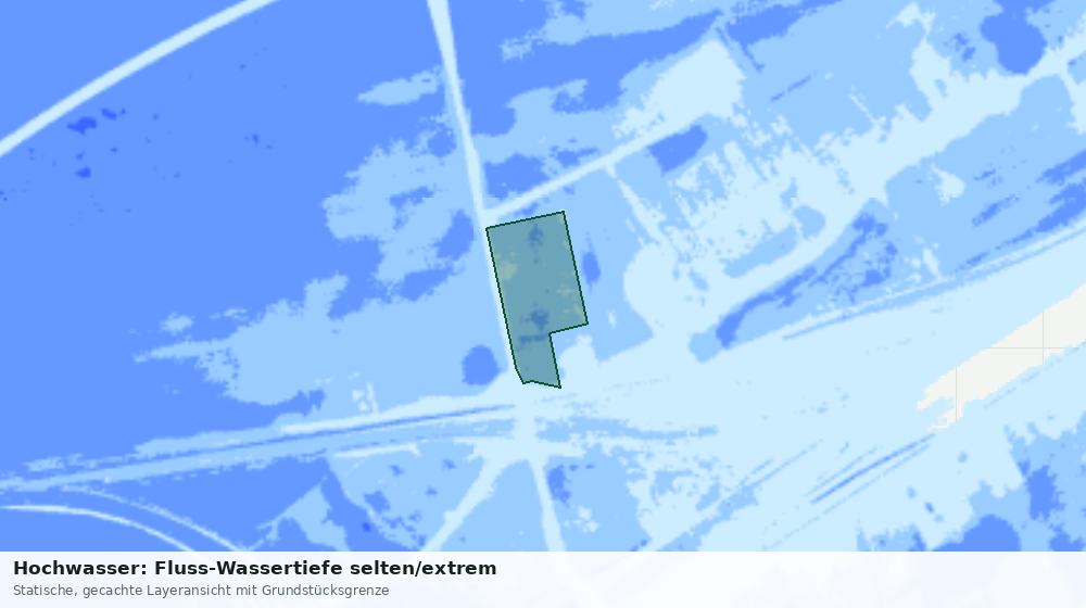 Statische Kartenansicht: Hochwasser: Fluss-Wassertiefe selten/extrem