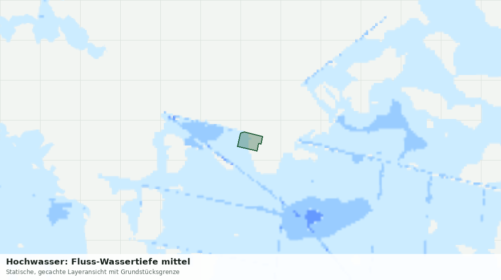 Statische Kartenansicht: Hochwasser: Fluss-Wassertiefe mittel