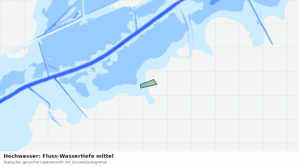Statische Kartenansicht: Hochwasser: Fluss-Wassertiefe mittel