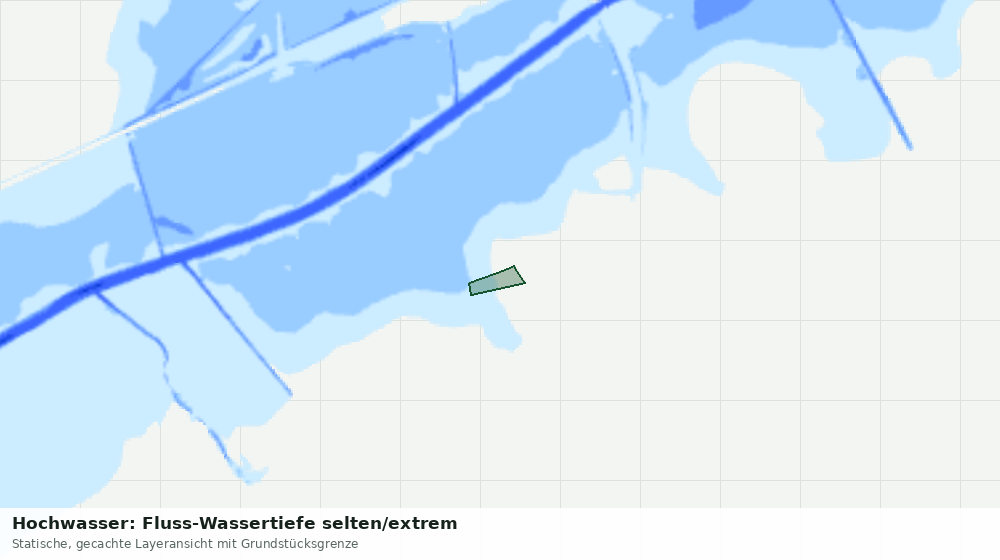 Statische Kartenansicht: Hochwasser: Fluss-Wassertiefe selten/extrem