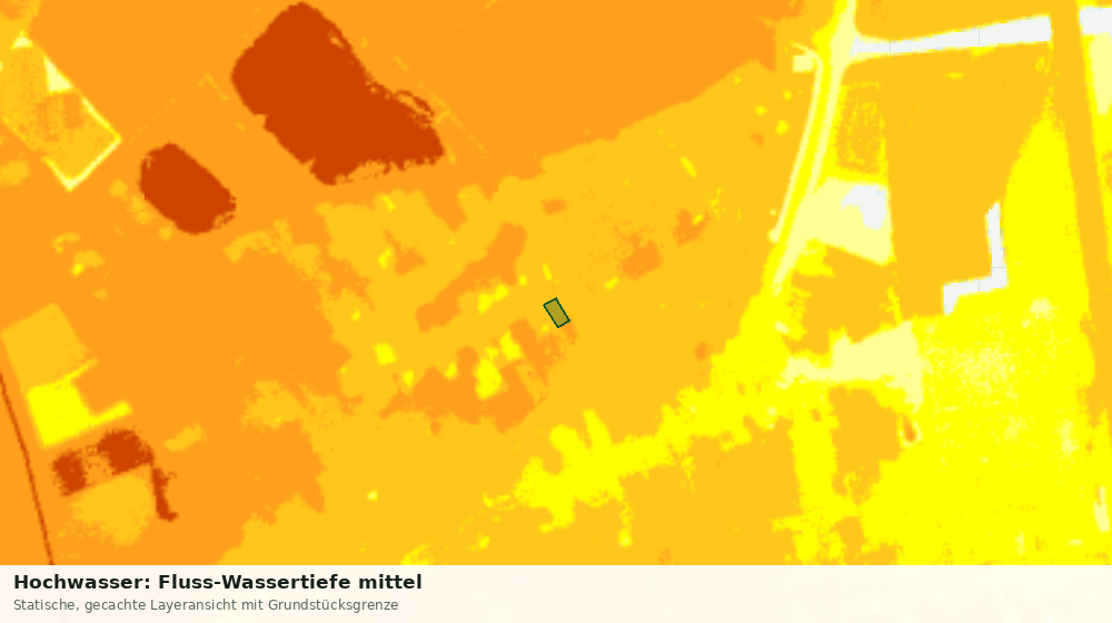 Statische Kartenansicht: Hochwasser: Fluss-Wassertiefe mittel