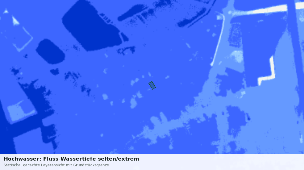 Statische Kartenansicht: Hochwasser: Fluss-Wassertiefe selten/extrem