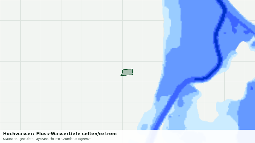 Statische Kartenansicht: Hochwasser: Fluss-Wassertiefe selten/extrem