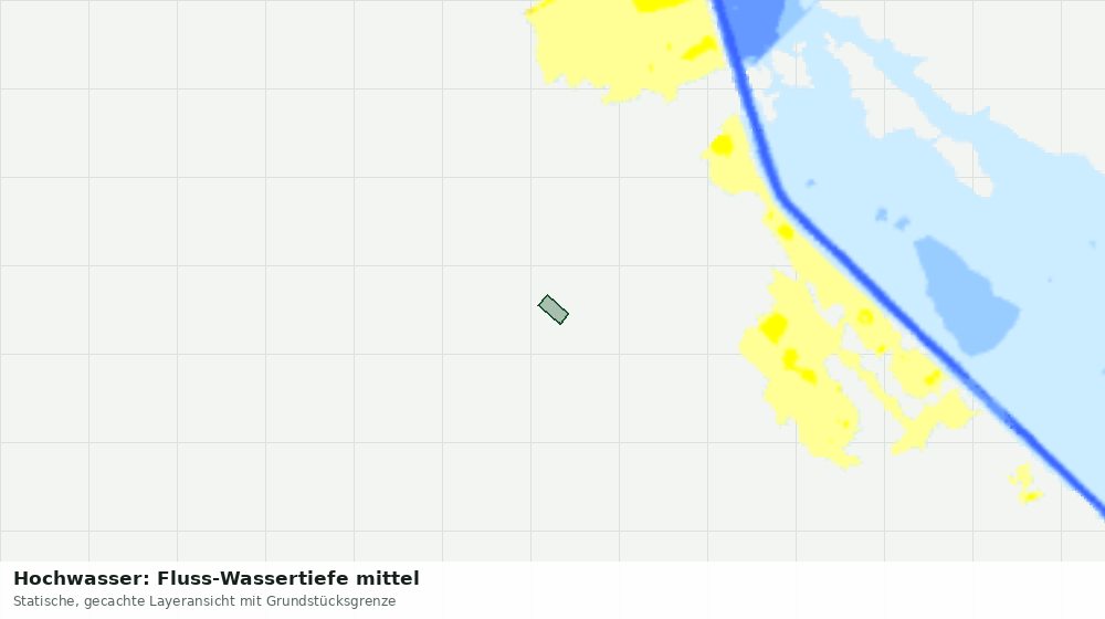 Statische Kartenansicht: Hochwasser: Fluss-Wassertiefe mittel