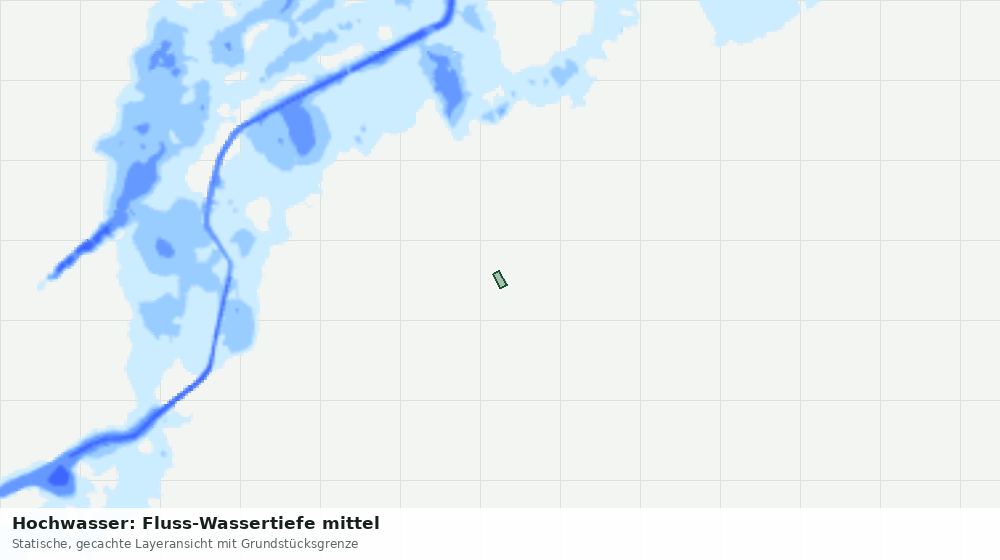 Statische Kartenansicht: Hochwasser: Fluss-Wassertiefe mittel