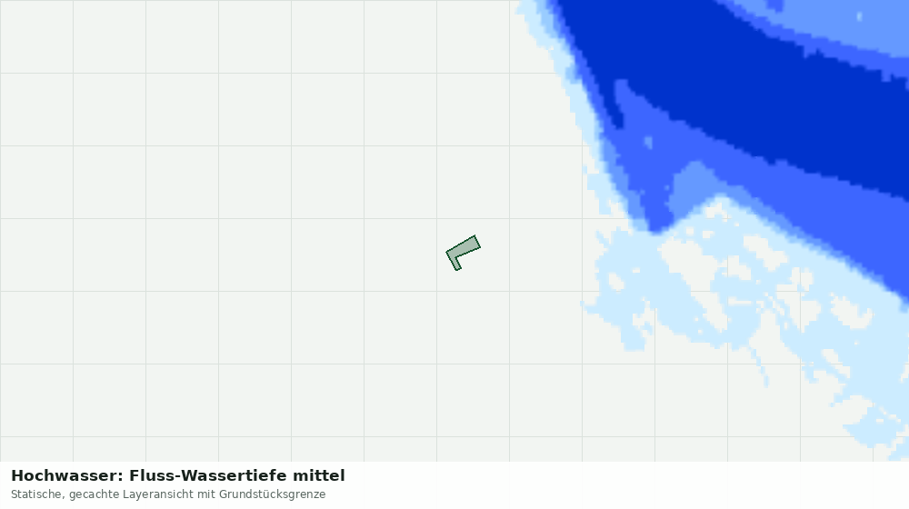 Statische Kartenansicht: Hochwasser: Fluss-Wassertiefe mittel