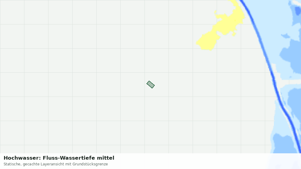 Statische Kartenansicht: Hochwasser: Fluss-Wassertiefe mittel
