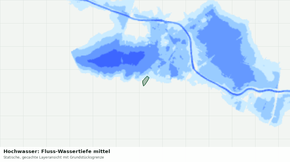 Statische Kartenansicht: Hochwasser: Fluss-Wassertiefe mittel