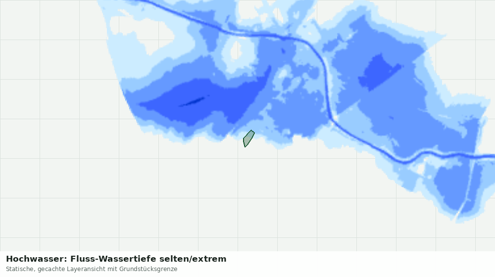 Statische Kartenansicht: Hochwasser: Fluss-Wassertiefe selten/extrem