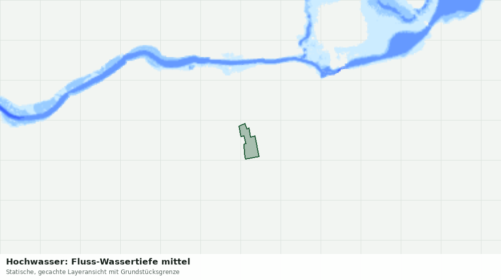 Statische Kartenansicht: Hochwasser: Fluss-Wassertiefe mittel