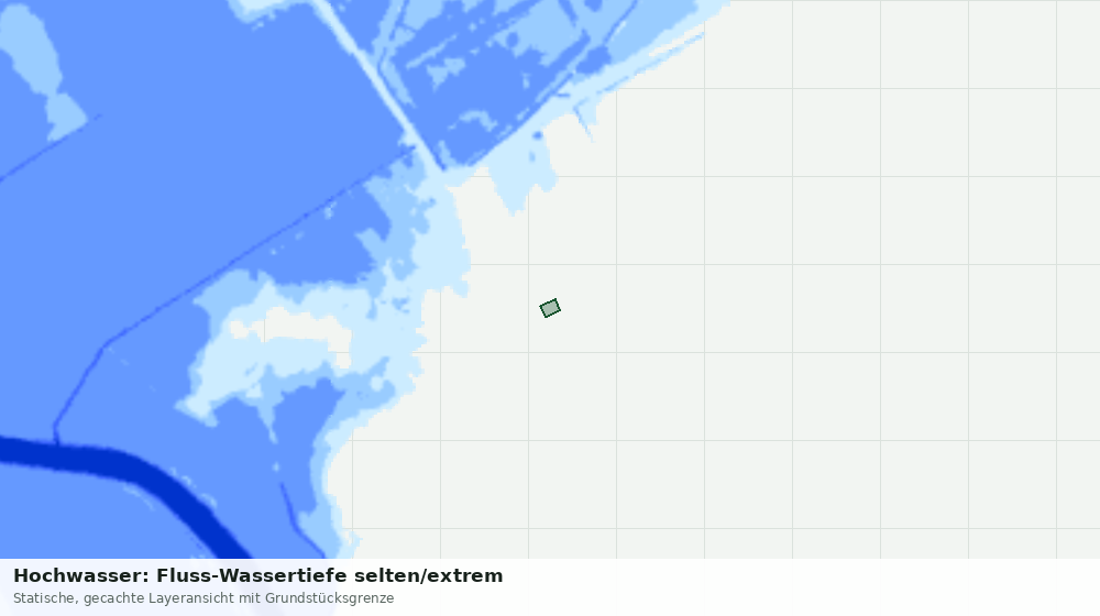 Statische Kartenansicht: Hochwasser: Fluss-Wassertiefe selten/extrem