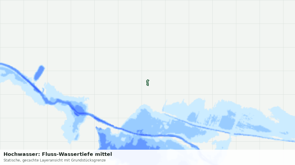 Statische Kartenansicht: Hochwasser: Fluss-Wassertiefe mittel