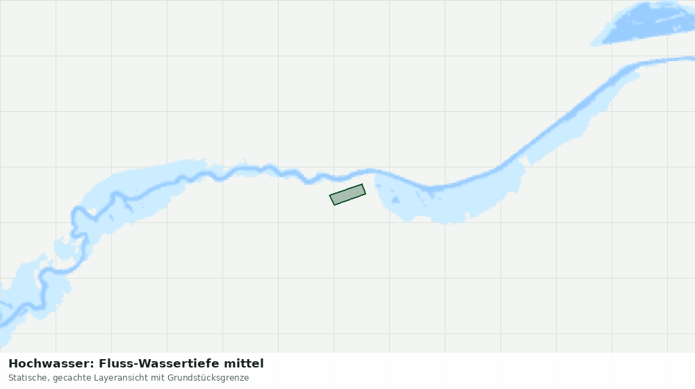 Statische Kartenansicht: Hochwasser: Fluss-Wassertiefe mittel