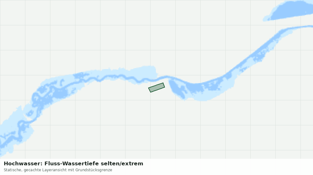 Statische Kartenansicht: Hochwasser: Fluss-Wassertiefe selten/extrem