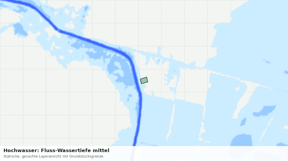 Statische Kartenansicht: Hochwasser: Fluss-Wassertiefe mittel