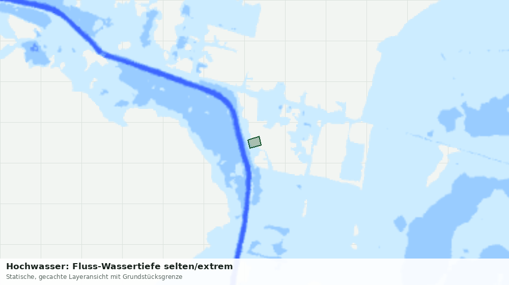 Statische Kartenansicht: Hochwasser: Fluss-Wassertiefe selten/extrem