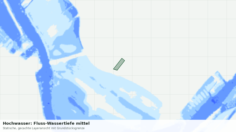 Statische Kartenansicht: Hochwasser: Fluss-Wassertiefe mittel