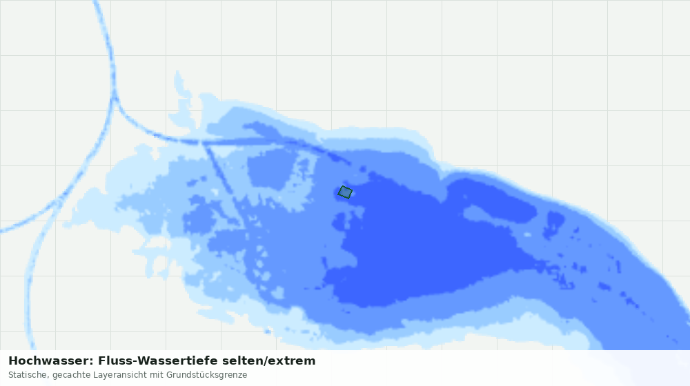 Statische Kartenansicht: Hochwasser: Fluss-Wassertiefe selten/extrem