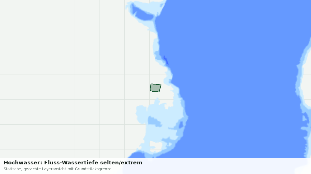 Statische Kartenansicht: Hochwasser: Fluss-Wassertiefe selten/extrem