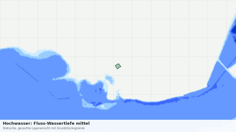Statische Kartenansicht: Hochwasser: Fluss-Wassertiefe mittel