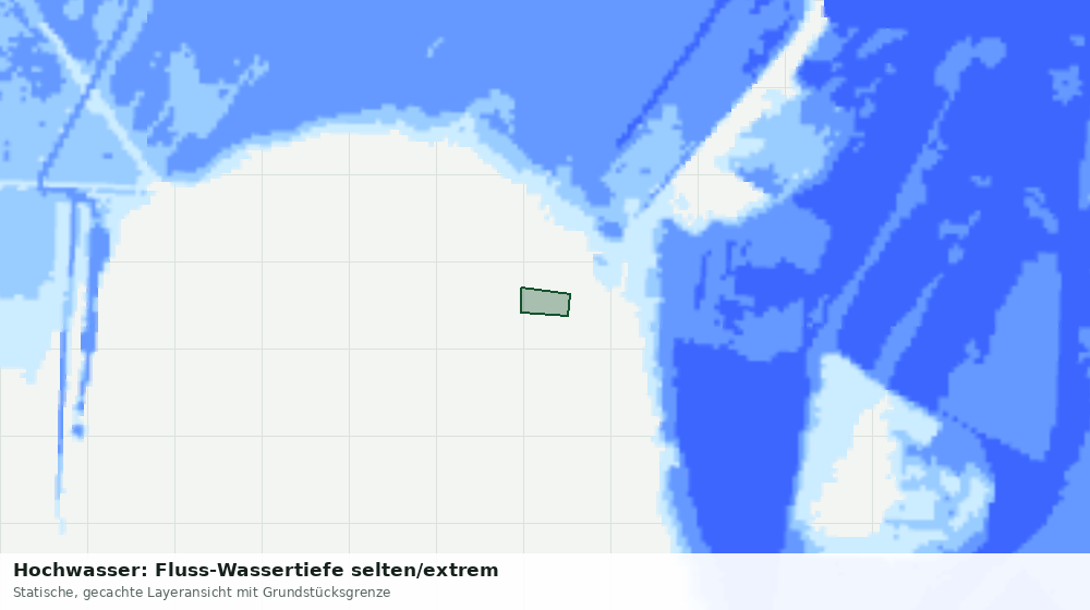 Statische Kartenansicht: Hochwasser: Fluss-Wassertiefe selten/extrem
